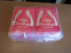 JOB LOT OF 12 PAIRS OF FANCY DRESS WHITE STOCKINGS WITH BLOOD STAIN. - Foto 1 di 2