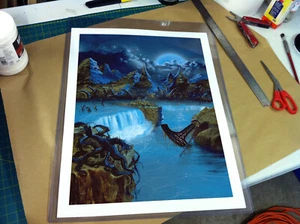 Affiche Amorphis Contes des Mille Lacs Art par Sv Bell **LIVRAISON GRATUITE** - Photo 1 sur 2