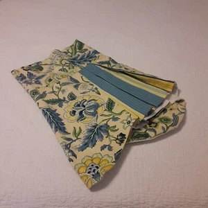 Waverly 100%Cotton Pleat Front Valance Floral & Striped - Picture 1 of 8