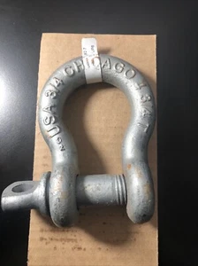 Chicago 3/4 inch Screw Pin Anchor Shackle, Galvanized with .88" pin "SHIPS FREE" - Picture 1 of 3