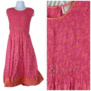 NEW April Cornell Cornelloki Floral Sleeveless Dress 5/6 Vintage Flare Pleated - Picture 1 of 9