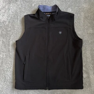 Chaleco ARIAT Para Hombres Negro Softshell Cremallera Completa Sin Mangas Talla Grande - Imagen 1 de 5