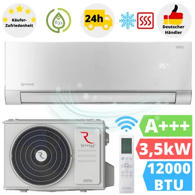 Rotenso Versu Mirror Silver Klimaanlage 12000BTU Klimagerät Klima WLAN 3,5 kW - Bild 1 von 4