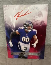 Kyle Hamilton 2022 Panini Origins Rookie RC On Card Auto Red /99 #RAU-KHA