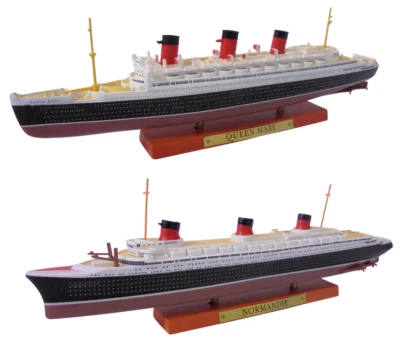 QUEEN MARY + NORMANDIE Passagierdampfer 1:1250 Schiff Boot Miniatur PA2 - Bild 1 von 4
