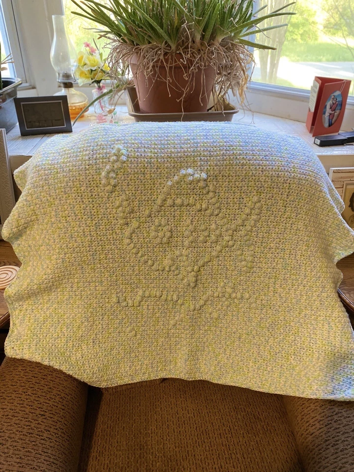 hand crochet fish baby blanket - Image 1 of 1