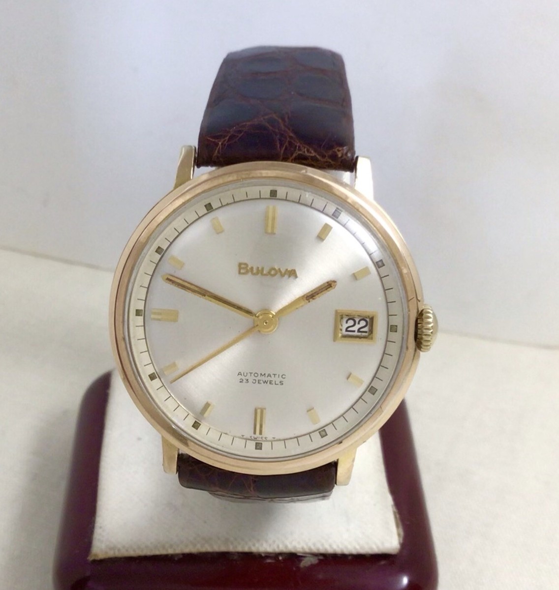 ビンテージBulova 23 automatic gold bezel Vintage Bulova 23 Jewels Automatic Watch Sunburst Watch | eBay