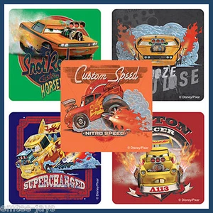 Disney Cars Stickers x 5 - Lightning McQueen - Speed Car - Hot Rod Cars Birthday - Picture 1 of 1