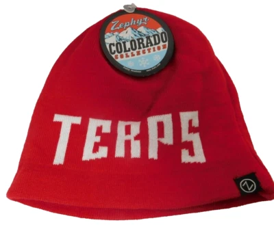 Maryland Terrapins Knit Cap Terps Cuffless Zephyr Winter Beanie NCAA Woven Hat - Image 1 of 3