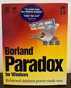 Borland Paradox 5.0 Relational Database Software For Windows - Disks Are Sealed - Picture 1 of 7