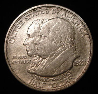 1923-S Monroe Commemorative Half Dollar Silver Coin - Image 1 of 2