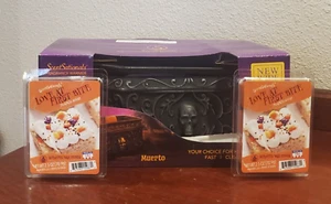 ScentSationals MUERTO SARG Keramik Wärmer BONUS 2 KÜRBISWACHS Würfel HALLOWWEEN - Bild 1 von 14