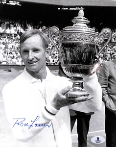 ROD LAVER 200 TITEL DER GRÖSSTE DER TENNISGESCHICHTE HOF SIGNIERT 8x10 BECKETT BAS - Bild 1 von 3