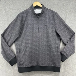 Travis Mathew Jacket Men's Large Grey Patterned 1/4 Zip Performance Golf Pockets - Picture 1 of 11