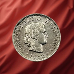 1959 B Switzerland 5 Rappen - Combined Ship - Picture 1 of 2