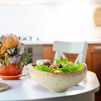 Irregular Salad Bowl Multipurpose Ceramic Bowl for Restaurant Wedding Cafe - image 1 of 4