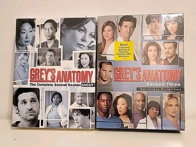 Grey’s Anatomy Complete Seasons Two & Three DVD Sets NEW SEALED - Image 1 of 4