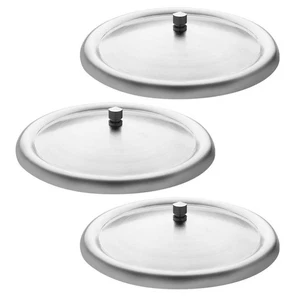 3pcs Stainless Steel Lid 4.8in Cup Covers for Drinks Coffee Mugs Cover Metal ... - Picture 1 of 9