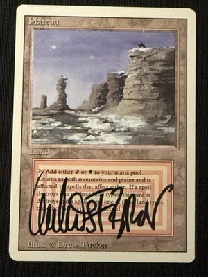 Signed Plateau NM Revised Artist Cornelius Brudi 1994 MTG Magic Reserved List! - Image 1 of 2