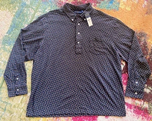 Neu mit Etikett Polo Ralph Lauren Herrenhemd Größe 1XB großes geometrisches Muster Langarm Baumwolle - Bild 1 von 12