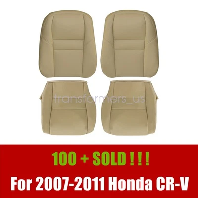 Capa de assento dianteira couro bege bronzeado para 2007 2008 2009 2010 2011 Honda CRV CR-V - Imagem 1 de 4