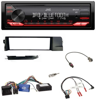 JVC Bluetooth USB DAB Lenkrad Autoradio für BMW 3er 01-07 E46 schwarz HQ - Bild 1 von 4