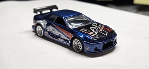 LOOSE CUSTOM HOT WHEELS NISSAN SKYLINE APT2 IN WITH CHROME WHEELS W/REAL RIDERS - Picture 1 of 15