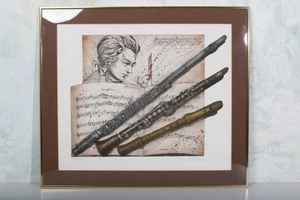 Kunstdruck von Udo Nolte „Mozart & Flöten“ – limitiert und handsigniert - Bild 1 von 9