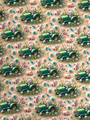 Baumwollstoff Kinderstoff Digitaldruck Bauernhof Breite 150cm - Bild 1 von 2