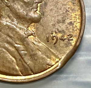 Planchet Clip Mint Error 1942 Lincoln Wheat Cent - Picture 1 of 4
