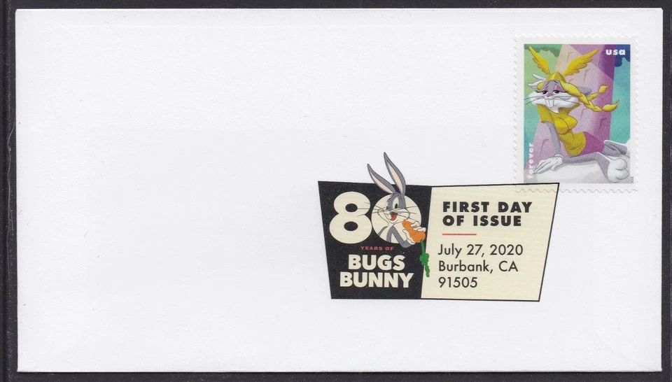 US 5498 Bugs Bunny Opera Diva DCP FDC 2020 - Image 1 of 1