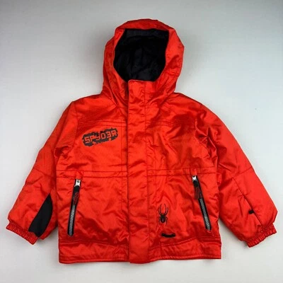 Spyder Snow Jacket Youth Kids Size 3 Red Grow System Insulated Hooded - Image 1 of 4