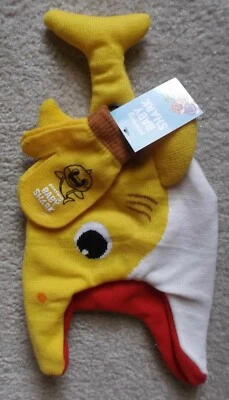 PINKFONG BABY SHARK KNIT HAT & MITTENS - EAR FLAPS - TODDLER BOYS - NWT - Image 1 of 4
