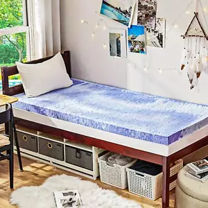 ELEMUSE Ventilated Design Memory Foam Mattress Topper,Cooling Gel-Lightning Deal - Picture 1 of 6