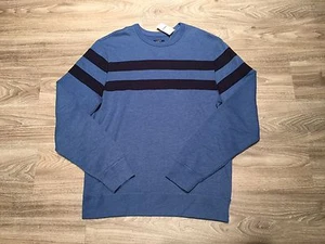 J. Sudadera Crew Hombres Polar Cuello Redondo Rayas Horizontales XL Azul Marino Nueva con Etiquetas $74.50 - Imagen 1 de 8