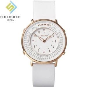 SEIKO SMW002A Metronome Watch Standard Line Calf Band White 36.5mm - Picture 1 of 2