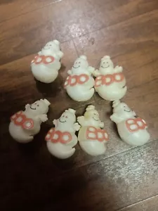 7 Vintage BOO Ghost Halloween Light Set Covers Plastic Blow Mold ๐ป๐ป๐ป - Picture 1 of 16