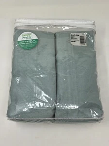 JC Penney Supreme Drapes Aqua Green 75"W x 54"L - Picture 1 of 2