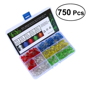 750pcs 3mm Round Assorted Color 2pin Electronic Parts Electronic Components - Picture 1 of 6