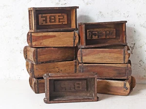 Vintage Brick Mould, Wooden Storage Box, Wooden Display Box - Picture 1 of 10