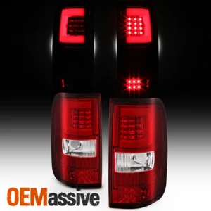 Fit 2004 2005 2006 2007 2008 Ford F150 LOBO LED Tube Red Clear Tail Lights Lamps - Picture 1 of 12