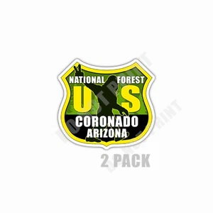 Paquete de 2 pegatinas Coronado National Forest Arizona Bigfoot Souvenir impermeables - Imagen 1 de 4