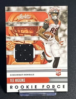 2020 Tee Higgins NFL PANINI Absolute ROOKIE FORCE MEMORABILIA’ BENGALS - Image 1 of 2