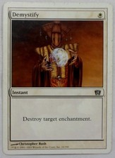 MAGIC THE GATHERING MTG 2003 8th EDITION WHITE DEMYSTIFY INSTANT CARD