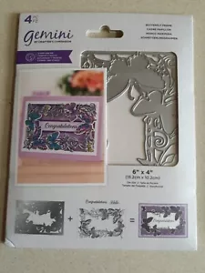 Crafters Companion Butterfly Frame Stamp & Die Set 6" X 4" Card Dies - Foto 1 di 2