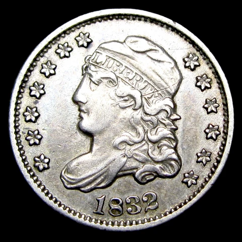 1832 Capped Bust Half Dime Silver ---- Stunning Details Coin ---- #OO149 Cover
