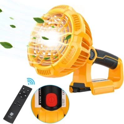 Jobsite Fan For Dewalt Fan Cordless Fan 20V Li-Ion Battery with LED Light Remote - Image 1 of 4