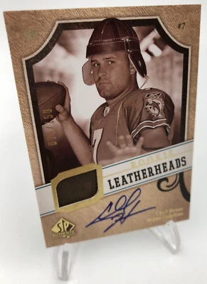 CHAD HENNE RC JERSEY AUTO 2008 SP AUTHENTIC LEATHERHEADS RARE/150 Card DOLPHINS - Image 1 of 4