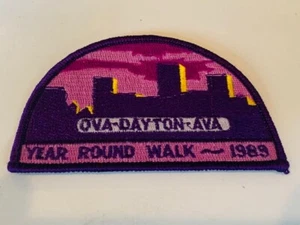 Advertising Patch Logo Emblem Sew vtg patches 1989 year round walk Dayton Ohio - Picture 1 of 2