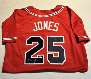 ANDRUW JONES signed Custom Jersey auto autograph certified size XL - Picture 1 of 2